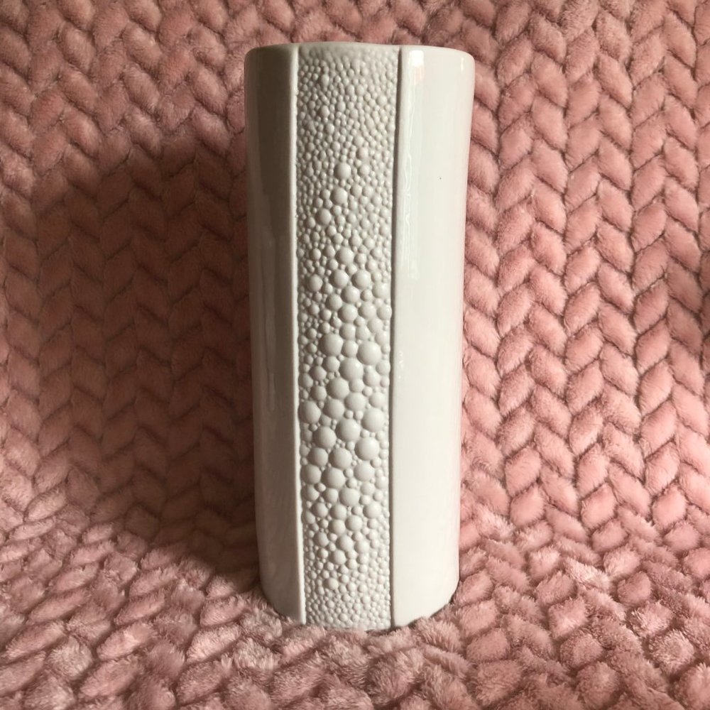 Naaman  White Bisque Porcelain Vase Vintage